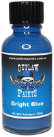 Bright blue Outlaw Paints