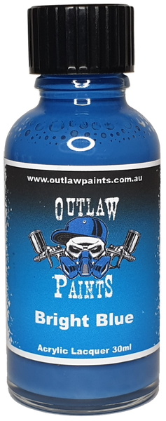 Bright blue Outlaw Paints