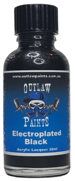 Electroplated black Outlaw Paints