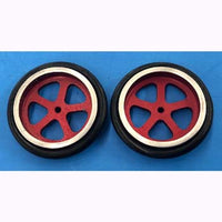 MAR740R - Drag front tires with red aluminum rims